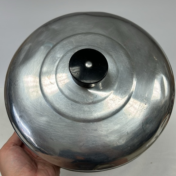 Mid Century Modern KROMEX brushed aluminum CAKE dome - Picture 2 of 6